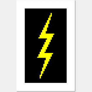 Pixel Lightning Bolt Posters and Art